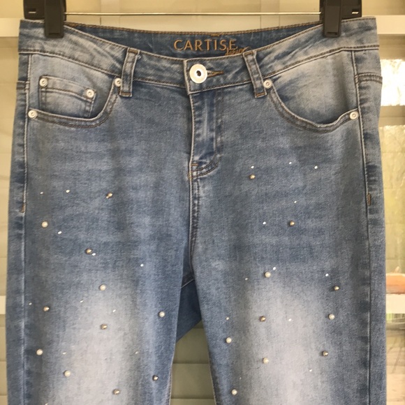 CARTISE PEARL JEANS π - Picture 2 of 9